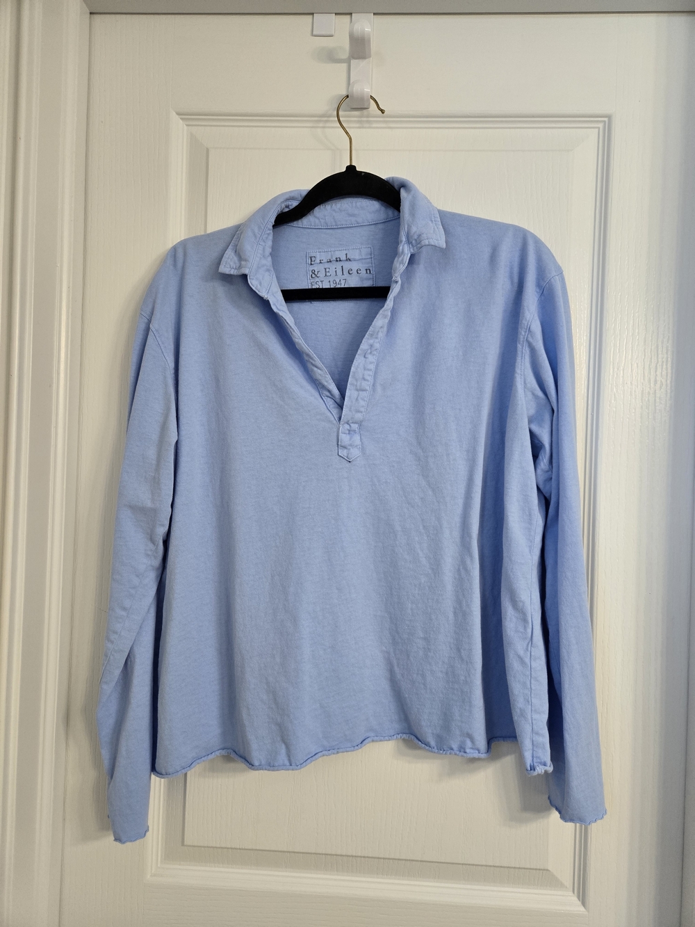 Frank & Eileen Light Blue Long-Sleeve Popover Henley Shirt